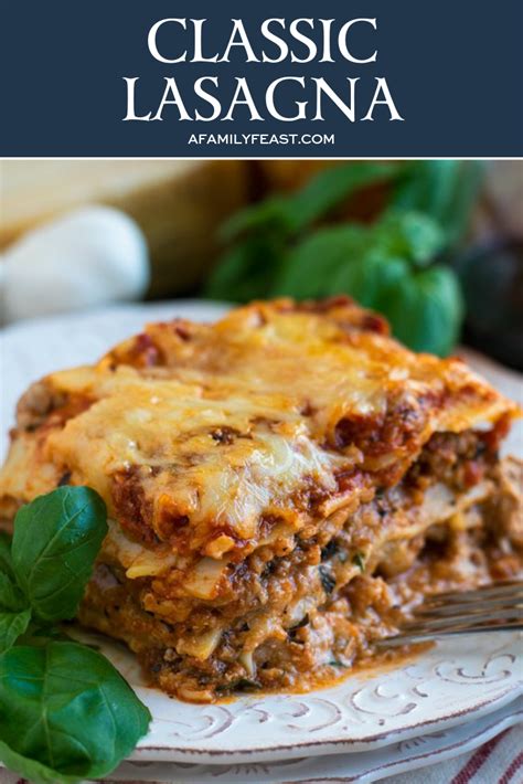 Classic Lasagna Homemade Lasagna Recipes Classic Lasagna Recipe