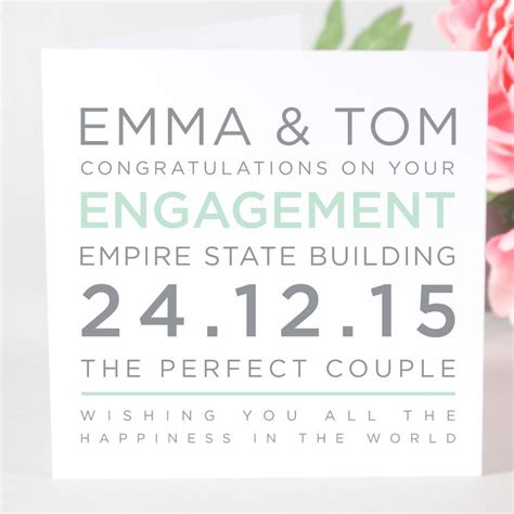 Personalised Typography Engagement Card By Megan Claire