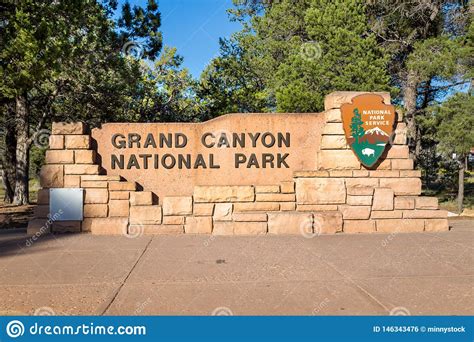 Grand Canyon National Park Entrance Sign Arizona Usa