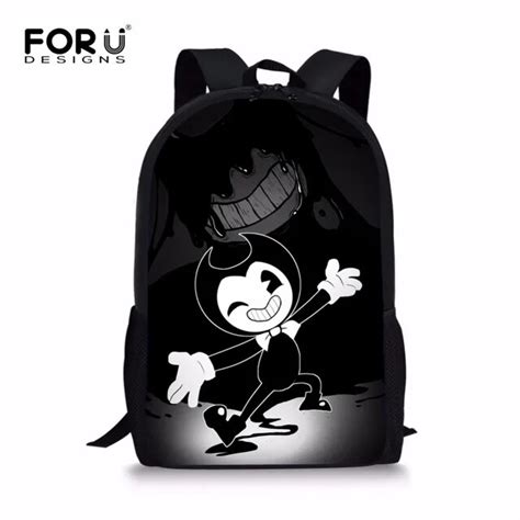 Forudesigns Hot 2018 Cartoon Children Game Backpacks Bendy And The Ink
