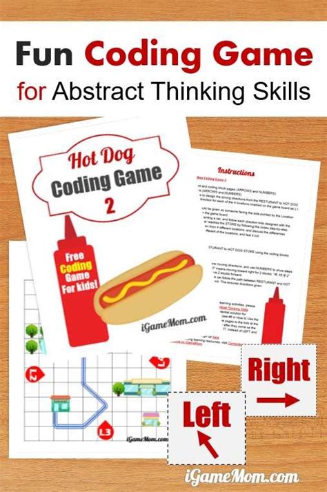 Why coding games is the best way to teach kids computer programming; Hot Dog Coding Game 2 | Coding games, Kids learning activities, Coding for kids