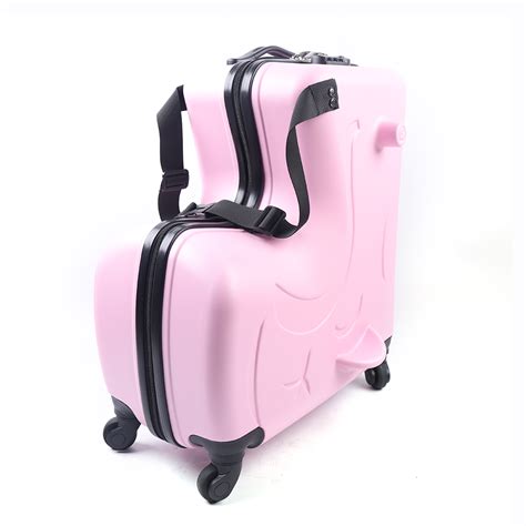 20 Kids Ride On Luggage Carry On Wheeled Trolley Case Rolling Luggage