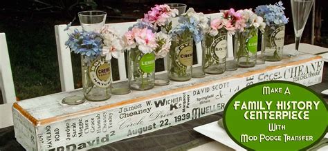 A typical family reunion will assemble for a meal, some recreation and discussion. Make a rustic centerpiece for a family gathering - Mod ...
