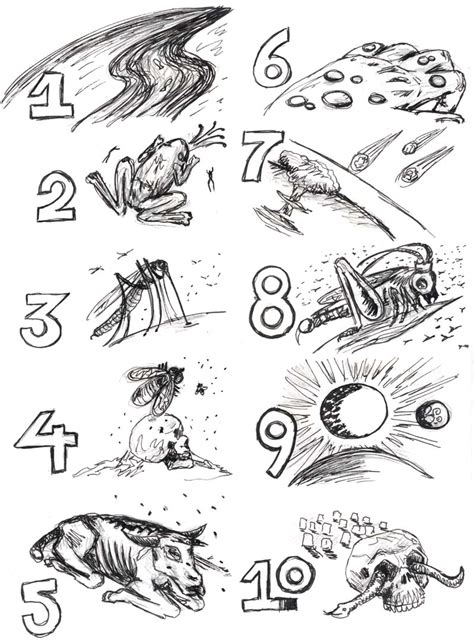 10 plagues coloring | passover haggadah by melanie fine. Dismal Day