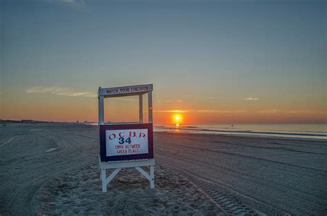 On The Beach At Sunrise Ocean City New Jersey Photograph By Bill Cannon