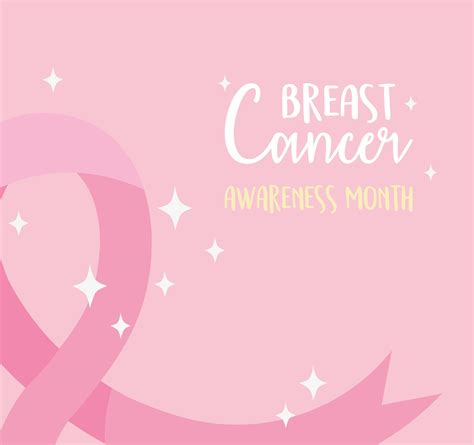 Breast Cancer Awareness Month Banner With Pink Ribbon 2062628 Vector