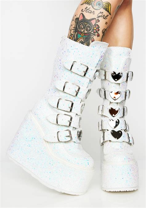 Demonia embraces the lifestyles of every alternative rebel, indulges the gothic fantasies of a bygone era, and reinvents stylishness for retro factionists. Frosted Lovesick Trinity Boots | Goth platform boots ...