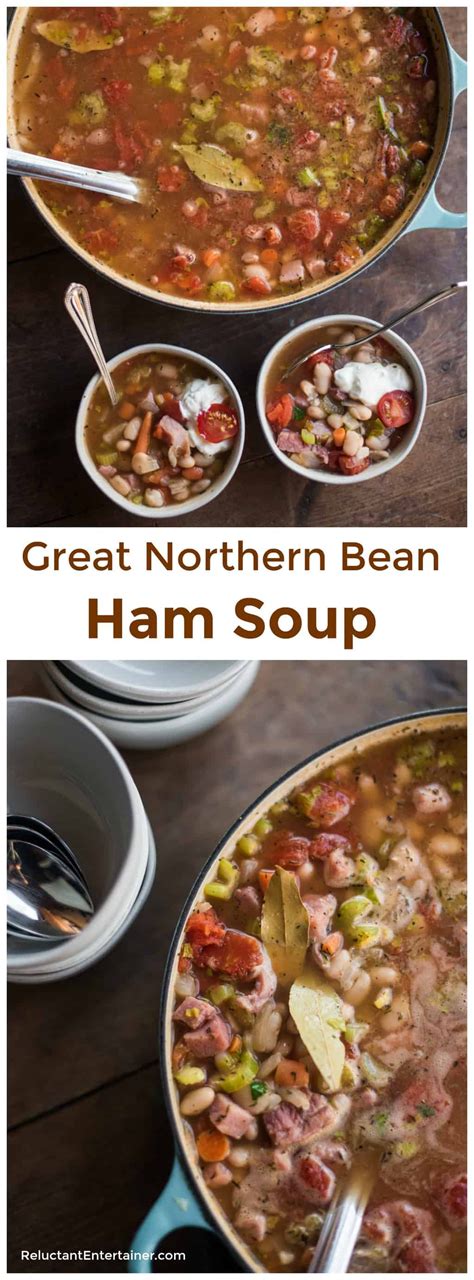 Organic great northern beans, water, and kombu seaweed. Great Northern Bean Ham Soup Recipe