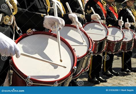 Marching Drummers Stock Photo Image Of Closeup Music 31036300