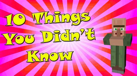 10 Things You Didnt Know About Villagers Youtube