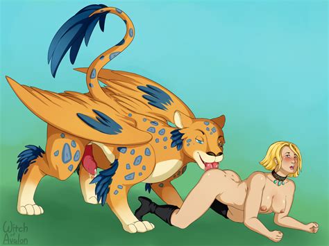 Rule 34 43 All Fours Ass Blonde Hair Blue Body Blue Feathers Blue