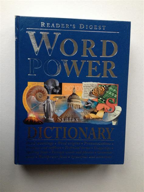 Word Power Dictionary By Readers Digest Very Good Hardcover 2001