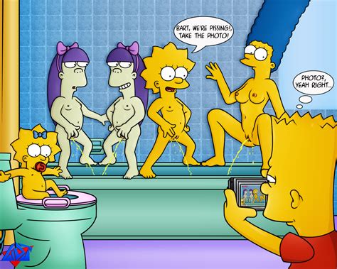 Lisa And Marge Simpsons Nude Posing Porn Image