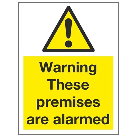 Warning These Premises Are Alarmed Linden Signs And Print