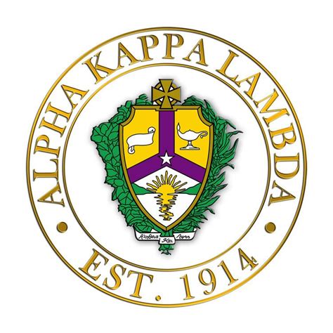 Alpha Kappa Lambda Circle Crest Shield Decal Sale 695 Greek Gear