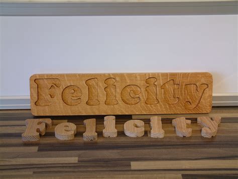 Wooden puzzles of all sizes, shapes and sounds are available here at knock on wood toys. Personalised Solid Oak Wooden Name Puzzle - Ashbrook Woodcraft