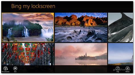 Windows 8 Bing Lock Screen