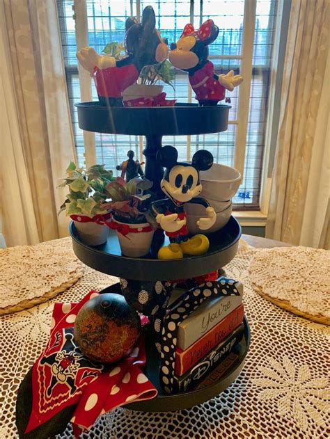 Bring home the magic of disney with mickey mouse wall decals and stickers! Mickey tiered tray. Disney Home. | Tiered tray decor ...