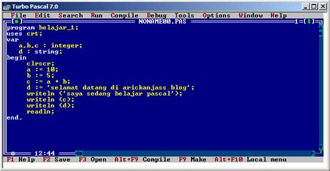 Dasar Program Turbo Pascal