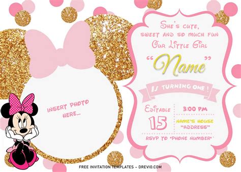 Minnie Mouse Invitation Printables