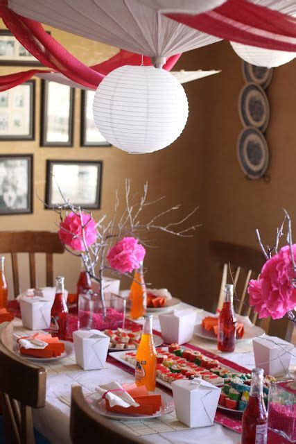 Asian Theme Party Interesting Blend Of Asian And Spanish Items Notice Jarritos Drinks And