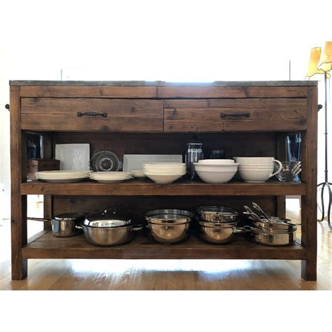 Crate And Barrel Bluestone Reclaimed Wood Kitchen Island Aptdeco