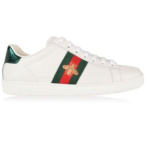 Gucci New Ace Bee Embroidered Trainers 505 Liked On Polyvore