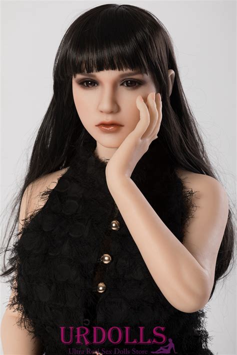 plush black clothes 158cm sanhui sex doll big breast full silicone head kaisley