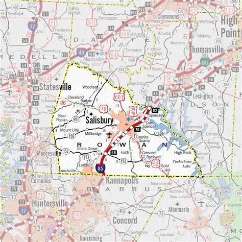 Rowan County Nc Map World Map Gray