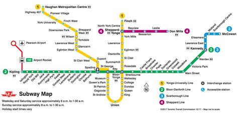 Ttc mapa de Toronto Mapa de ttc estaciones de metro Canadá