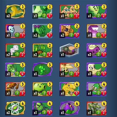 Updated pvz heroes deck and collection. (Green Shadow) (Info in comments) : PvZHeroes