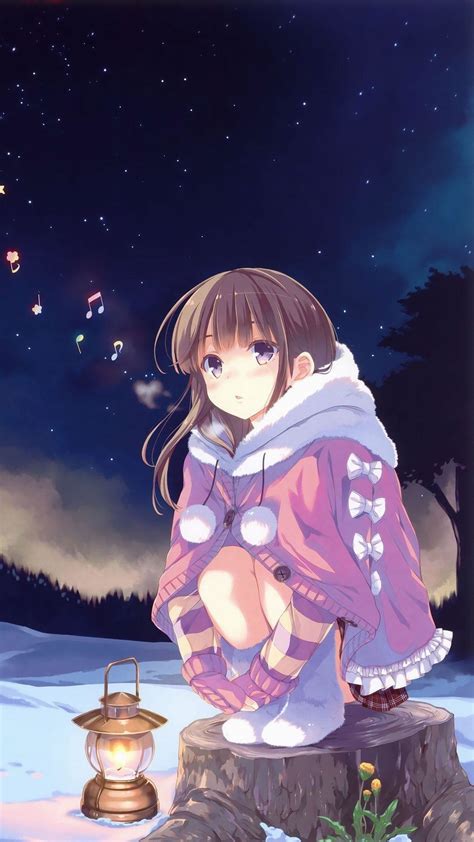 Animated Wallpaper Android Anime Girl Girl In The Winter Cute Anime