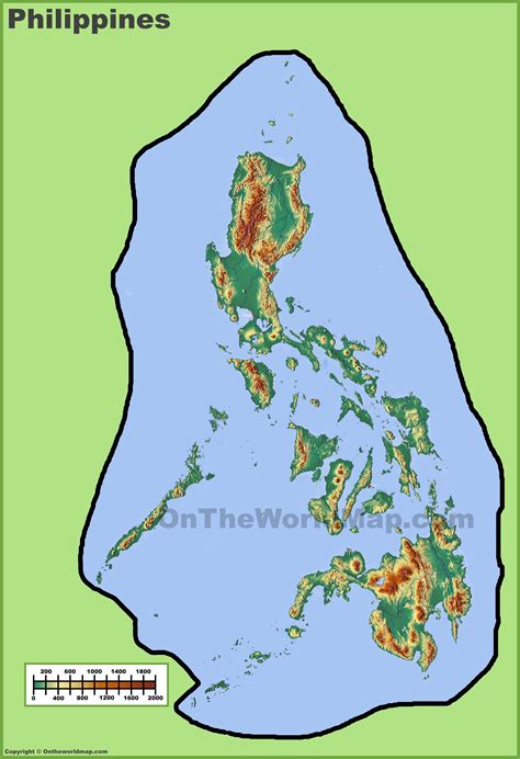 Large Detailed Relief Map Of Philippines Philippines Asia Images