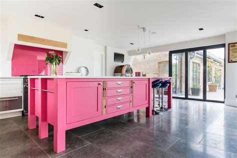 Image Result For Pink Kitchen Island Pink Kitchen Shaker Style