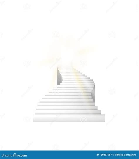 Stairs Going Up Into The Sky Vector Stairs Illustration Stock