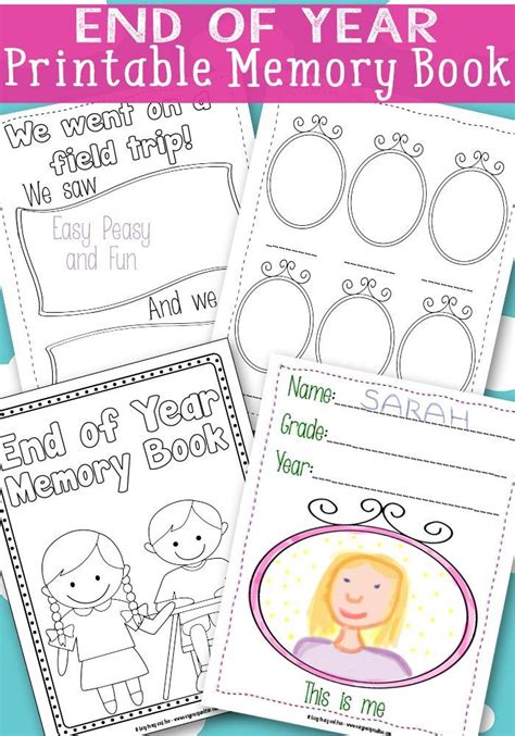 End Of Year Memory Book Free Printable Easy Peasy And Fun