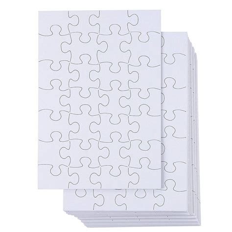 48 Pack Blank Puzzles To Draw On 6 X 8 Inch Puzzle Pieces For Diy