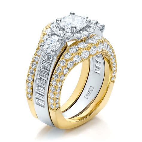 Estate Two Tone Wedding And Engagement Ring Set 100619 Seattle