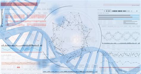 Diagrama De Los Genes 3d En El Fondo Blanco Stock De Ilustración