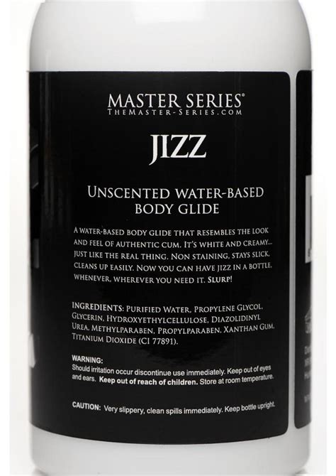Master Series Jizz Unscented Water Based Lube Oz TabooAdultToys Com