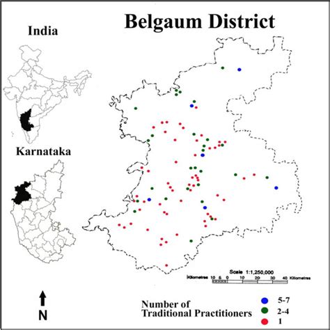 Map Showing Traditional Practitioners From Belgaum District Download