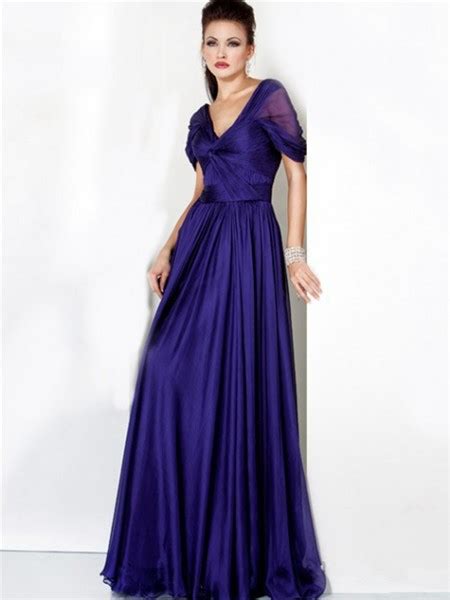 Welcome to minna fashion, your number one source for evening and wedding dresses. Formal A Line V Neck Long Royal Blue Chiffon Evening Dress ...