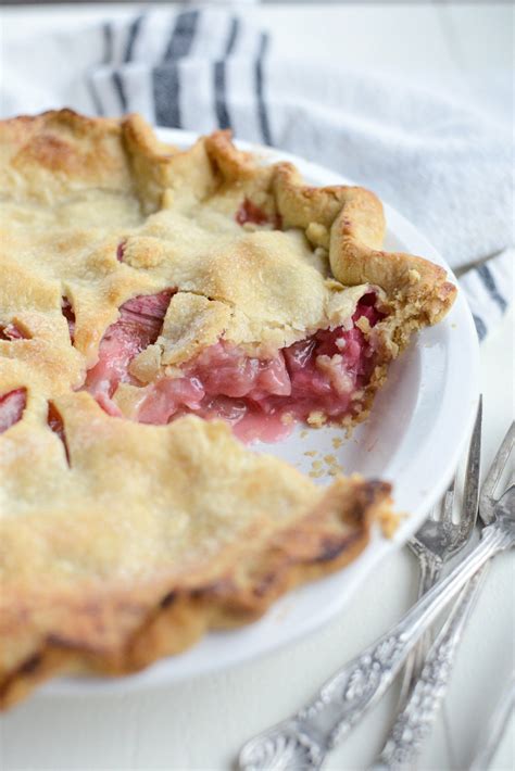 Classic Homemade Rhubarb Pie Simply Scratch