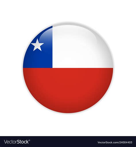 Chile Flag On Button Royalty Free Vector Image