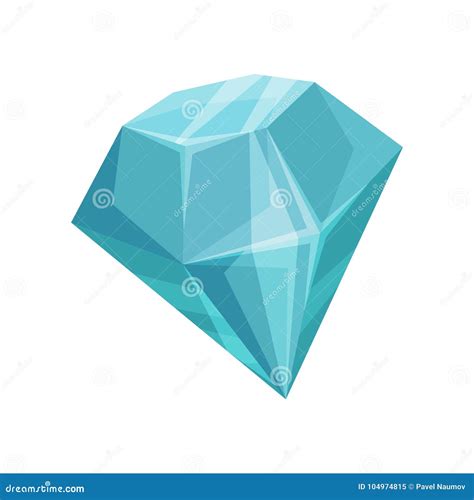 Blue Diamond Cartoon Vector Illustration Stock Vector Illustration Of