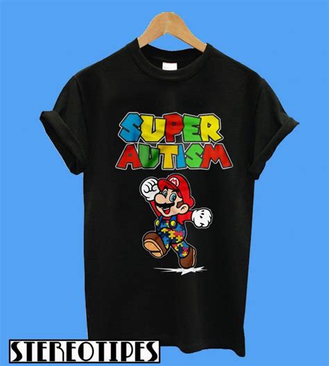 Super Autism Super Mario T Shirt Zilem