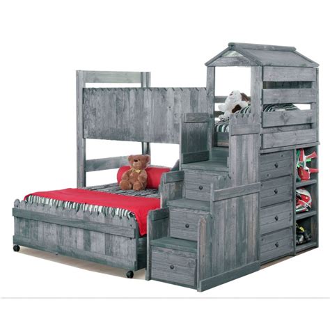 Below are the rustic log bunk beds which we offer in the twin over full configuration. Driftwood Rustic Twin-over-Full Loft Bed - Fort | RC ...
