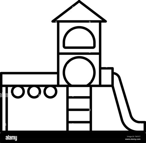 Kid Playground Complex Icon Outline Style Stock Vector Image And Art Alamy