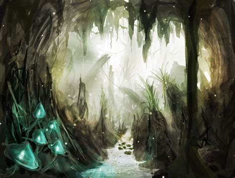 Jungle Cave Environment Concept Art Illustration Art Digital Art