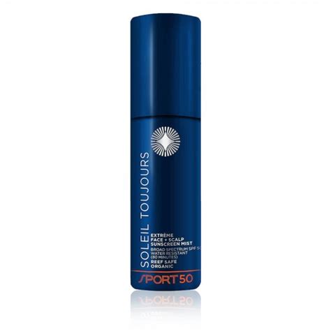 Shiseido ultimate sun protection spray broad spectrum spf 50+. Organic Extreme Face + Scalp Sunscreen Mist SPF 50 SPORT | Soleil Toujours | look beautiful